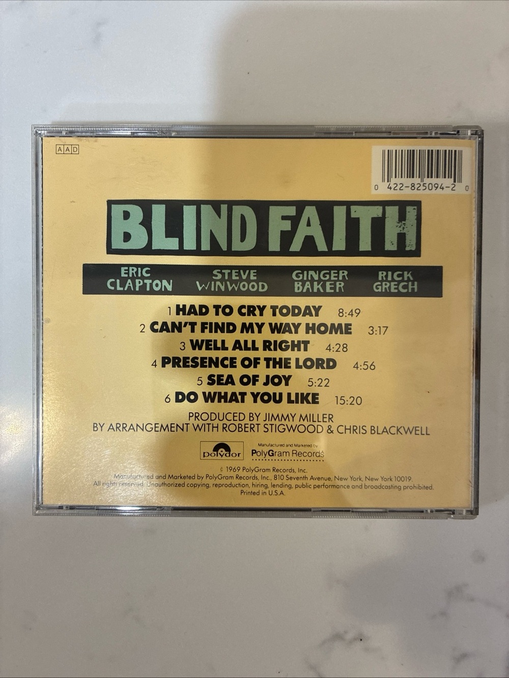 Blind Faith Self-Titled CD